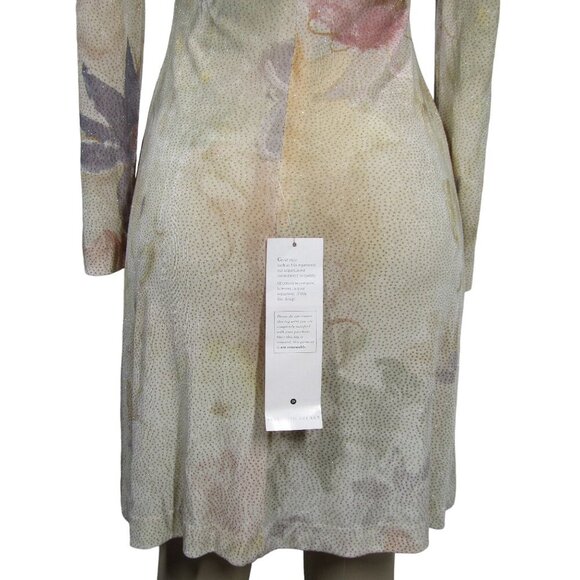 VTG NWT 90s Y2K HUEY WALTZER 4 GLITTER Floral Pastel Fairy Watercolor Saks Dress - Picture 8 of 15